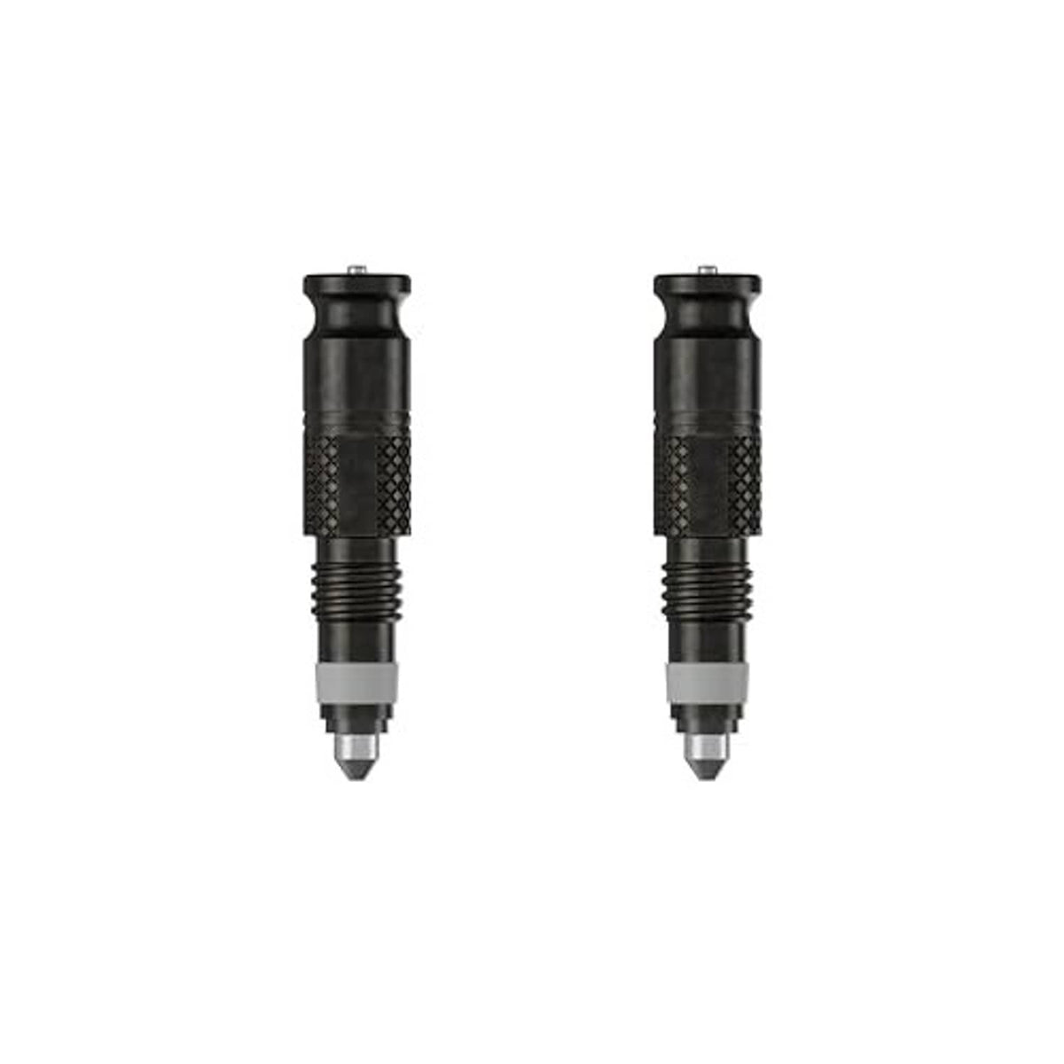 Synthetic rubber SV valve conversion set, two black click-in valve inserts