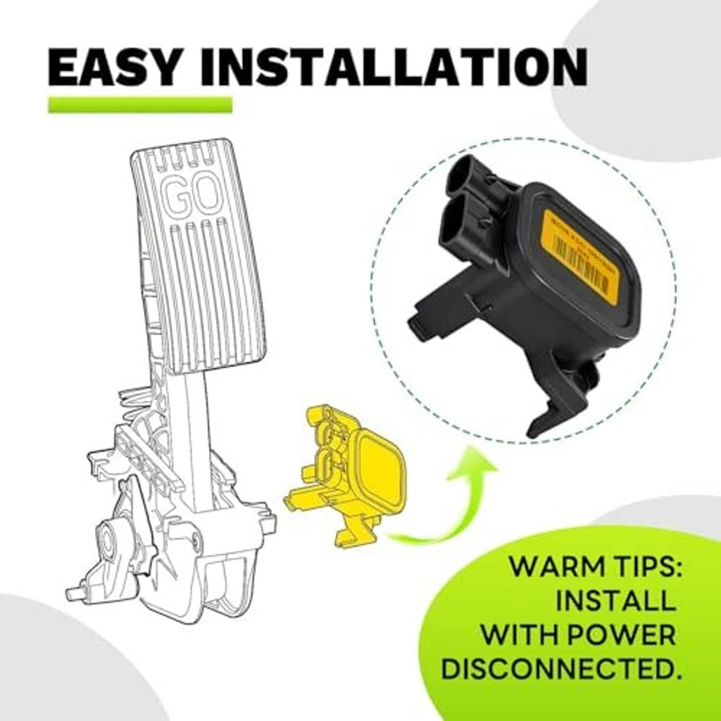 Black throttle potentiometer with yellow label, shown for easy installation
