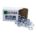 ELYVER oil drain plug gasket washers, silver crush seal rings, 100 pcs