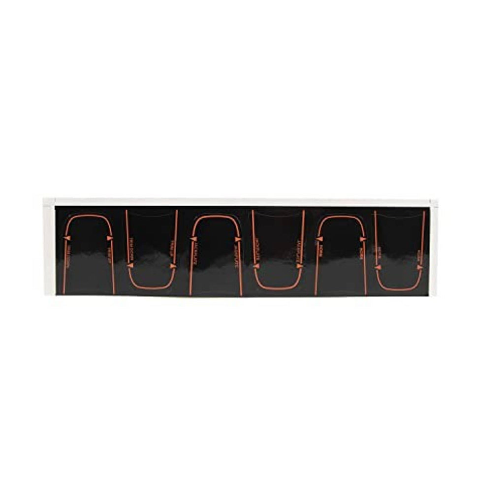 Tilt jack plate control switch wiring layout card with orange U-shaped terminals