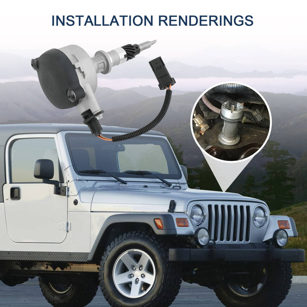 Oil pump drive assembly installation on Jeep Wrangler with wiring connection