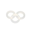 Silicone spout lid seal gasket set, three white circular rings