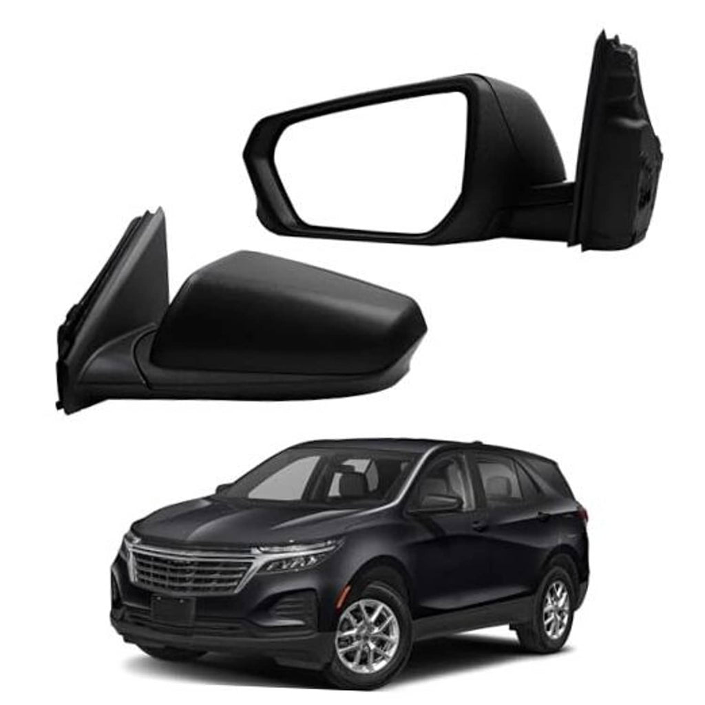 Black textured driver side mirror housing and cover, assembled set for replacement