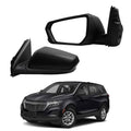 Black textured driver side mirror housing and cover, assembled set for replacement