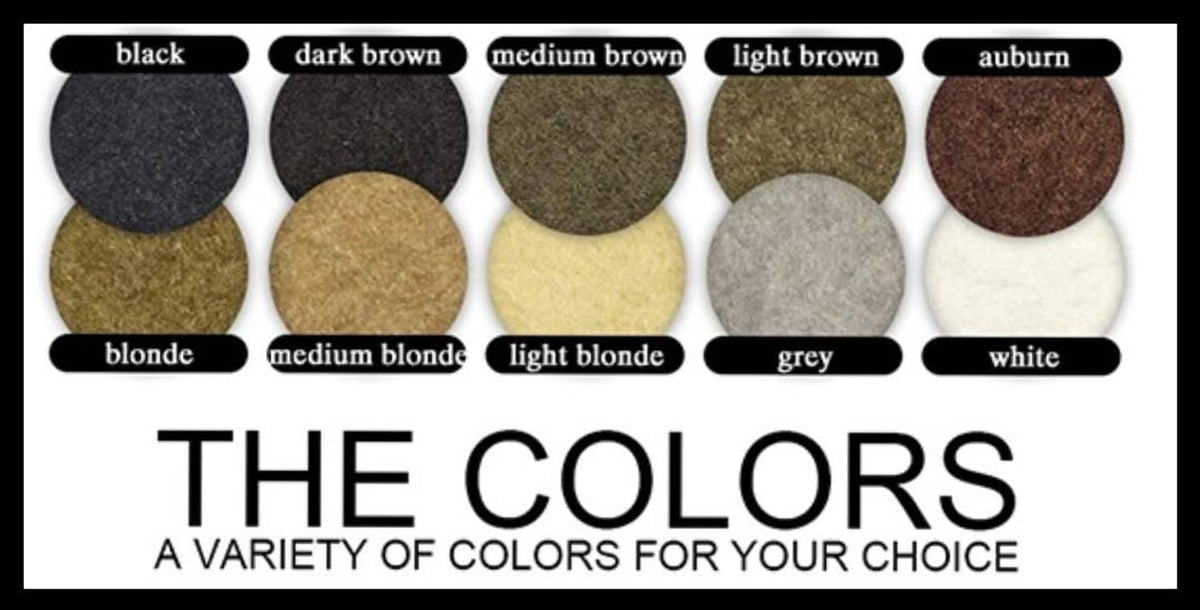 Hair color swatch chart showing dark brown option among multiple shades