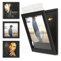 Set of 3 black vinyl record picture frames for 12x12 album cover display