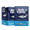 Safe Catch Wild Elite Pure Tuna pouch, dark blue with tuna illustration
