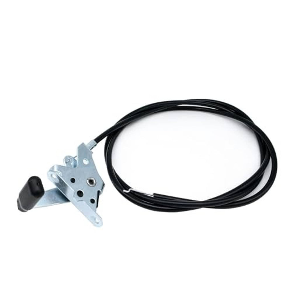 Throttle control cable replacement kit with black cable and silver metal mounting plate