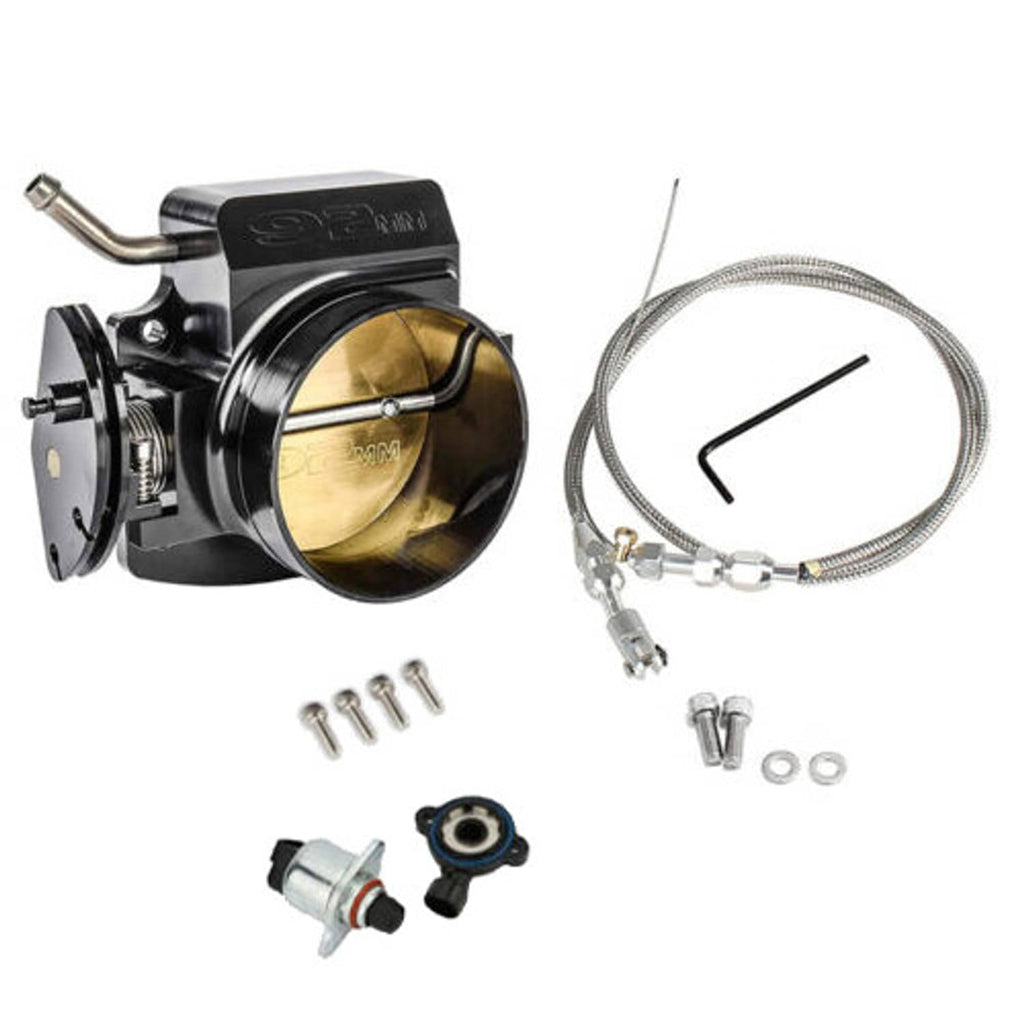 Throttle body with position sensors and throttle cable kit, includes mounting hardware