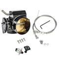 Throttle body with position sensors and throttle cable kit, includes mounting hardware