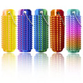 Multicolor spiky fidget keychains (set of 5) with metal key rings