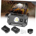 Dark gray LED dome light with rocker power switch and bright white LED module
