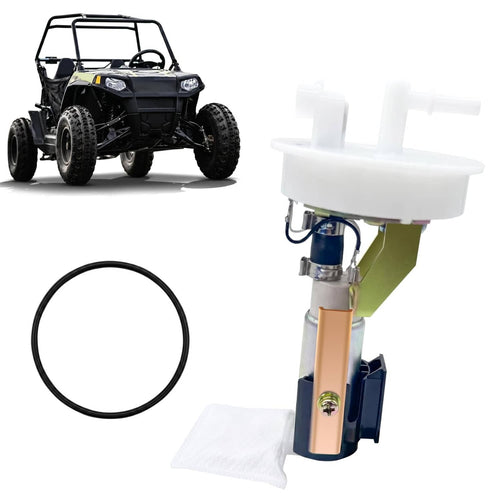 Fuel pump module assembly with seal ring and electrical connector, white outlet