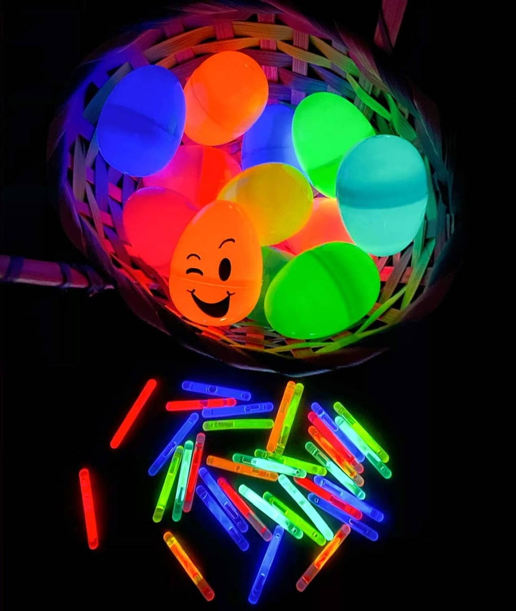 RivetOak GiftExpress 100 Pcs Mini Glow Sticks Assorted Colors, Bulk Small,