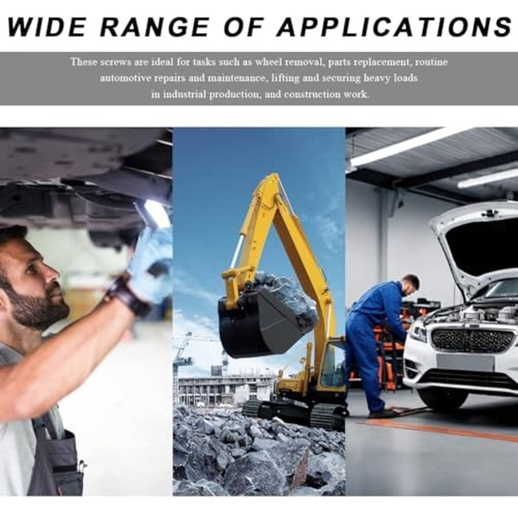 Floor jack handle bolt applications for automotive work, maintenance, and lifting