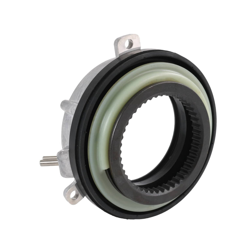Axle locking hub actuator assembly with light green inner ring and metal shaft pin