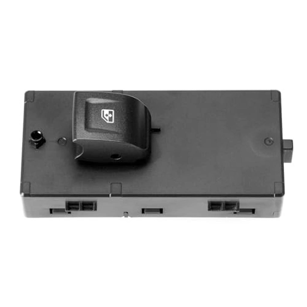 Black power window switch panel with rocker button and window icon