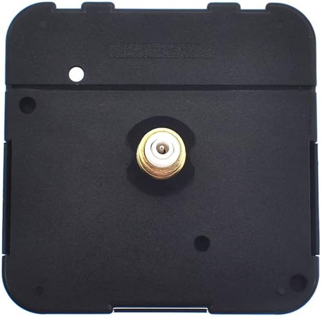 Clock movement replacement backplate with brass center stem and mounting plate