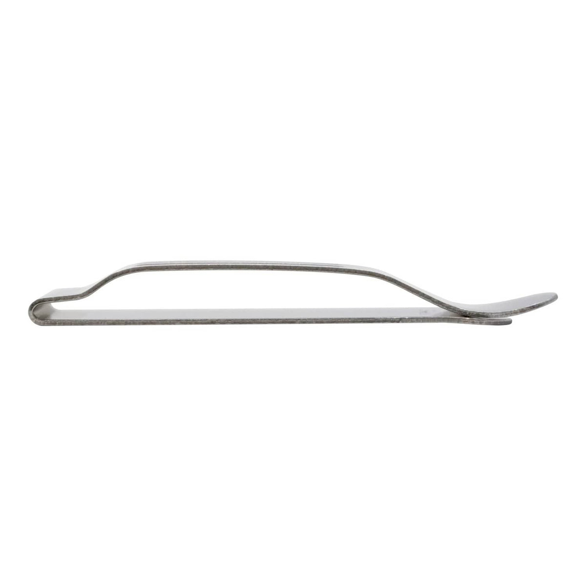 Silver universal pocket clip, slim metal clip with curved handle