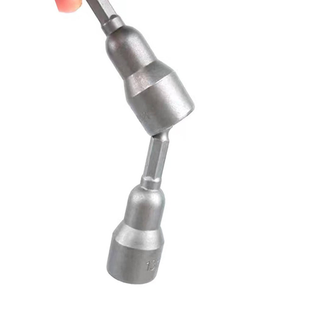 10mm magnetic nut driver bit with socket head and 1/4 in hex shank