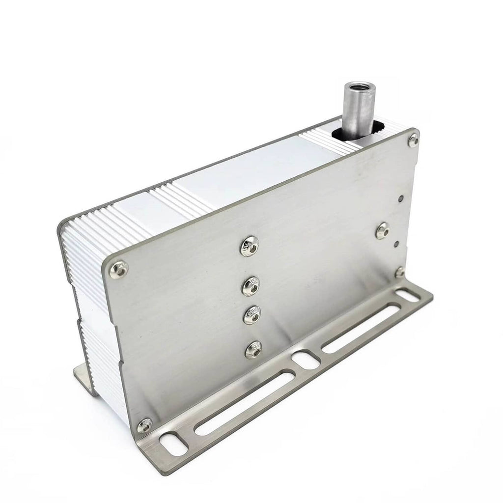 Metal USB sequential shifter housing with black shift lever grip and mounting bracket