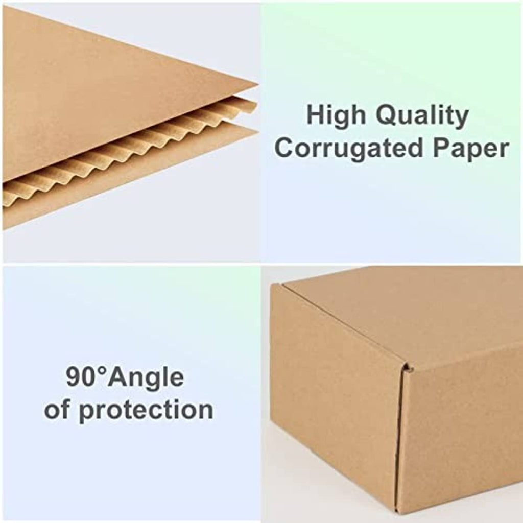 Corrugated cardboard shipping box material close-up with reinforced folded edge