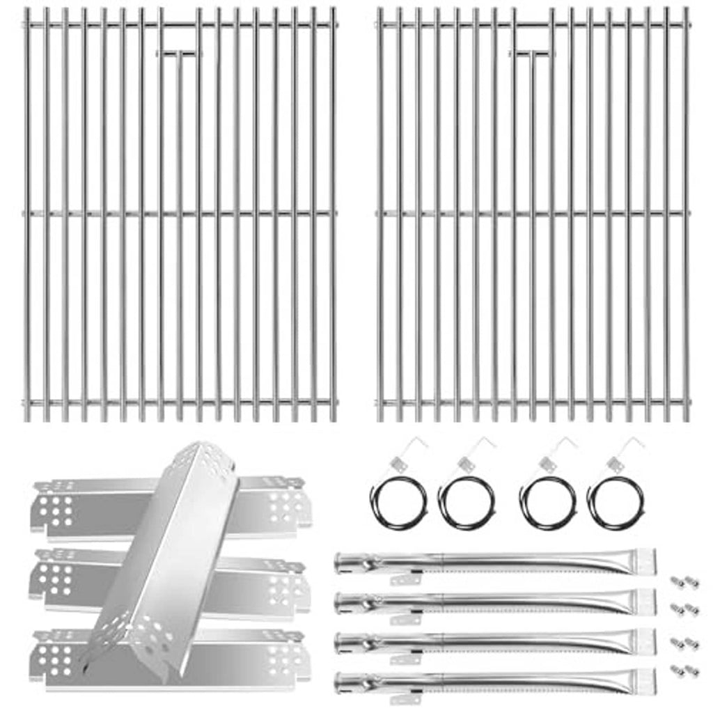 Nexgrill stainless steel 4-burner grill parts kit with grates, burners, rings