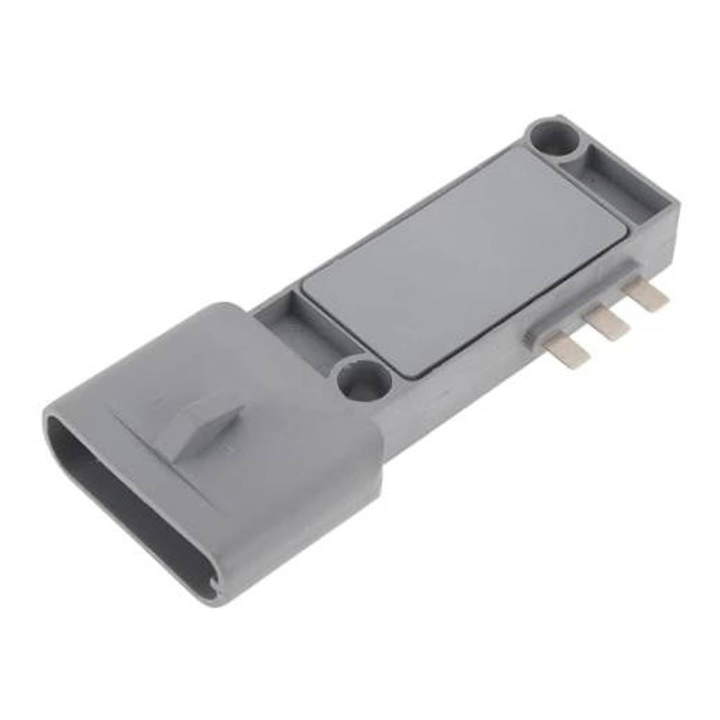 Grey ignition control module with 4-pin connector and mounting tab