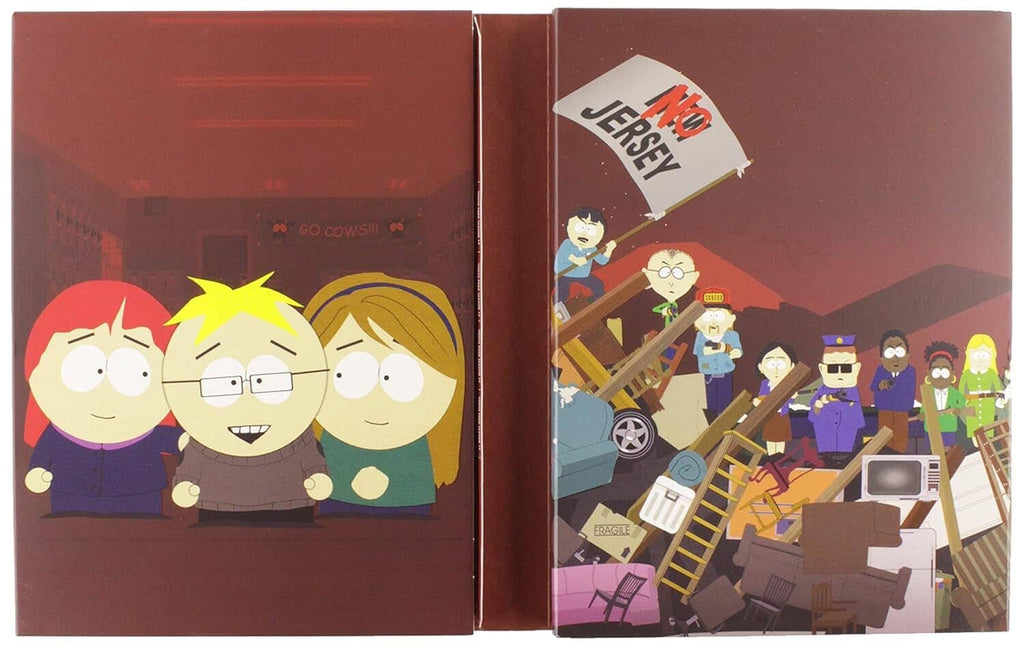 Season 14 DVD case open showing two cover illustrations with cartoon characters