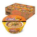 Nongshim Bowls spicy chicken noodle soup ramen cup and 12-pack box
