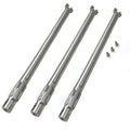 Stainless steel grill burner tubes, set of three with screws