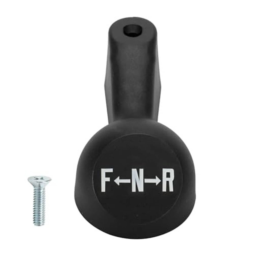 Black forward/reverse shifter handle with F-N-R text and included mounting screw