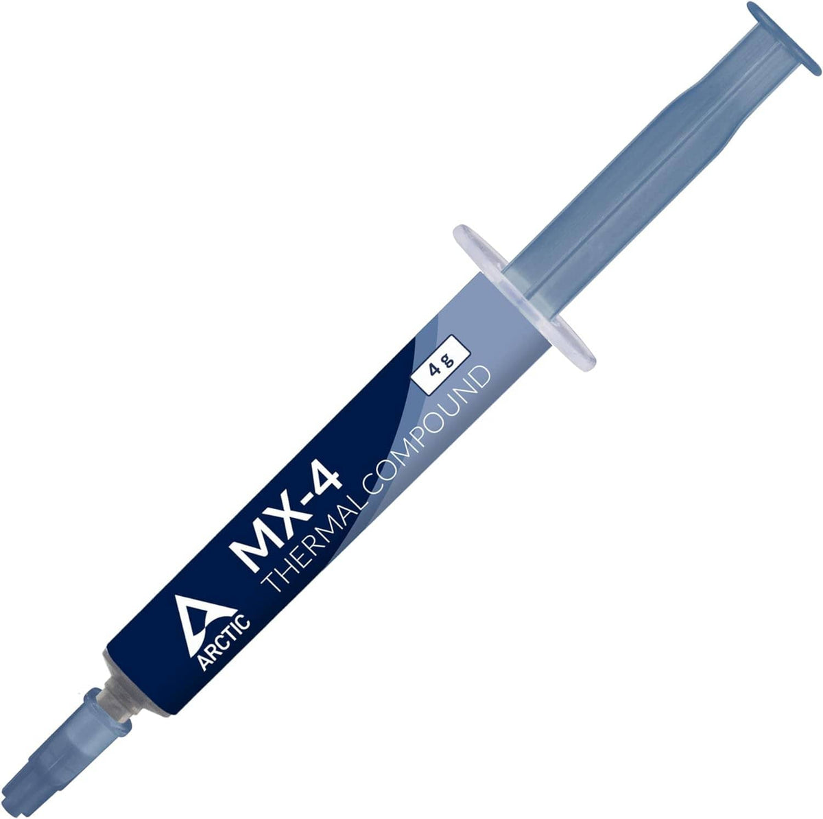 MX-4 thermal paste syringe, 4G applicator with ARCTIC branding and blue nozzle
