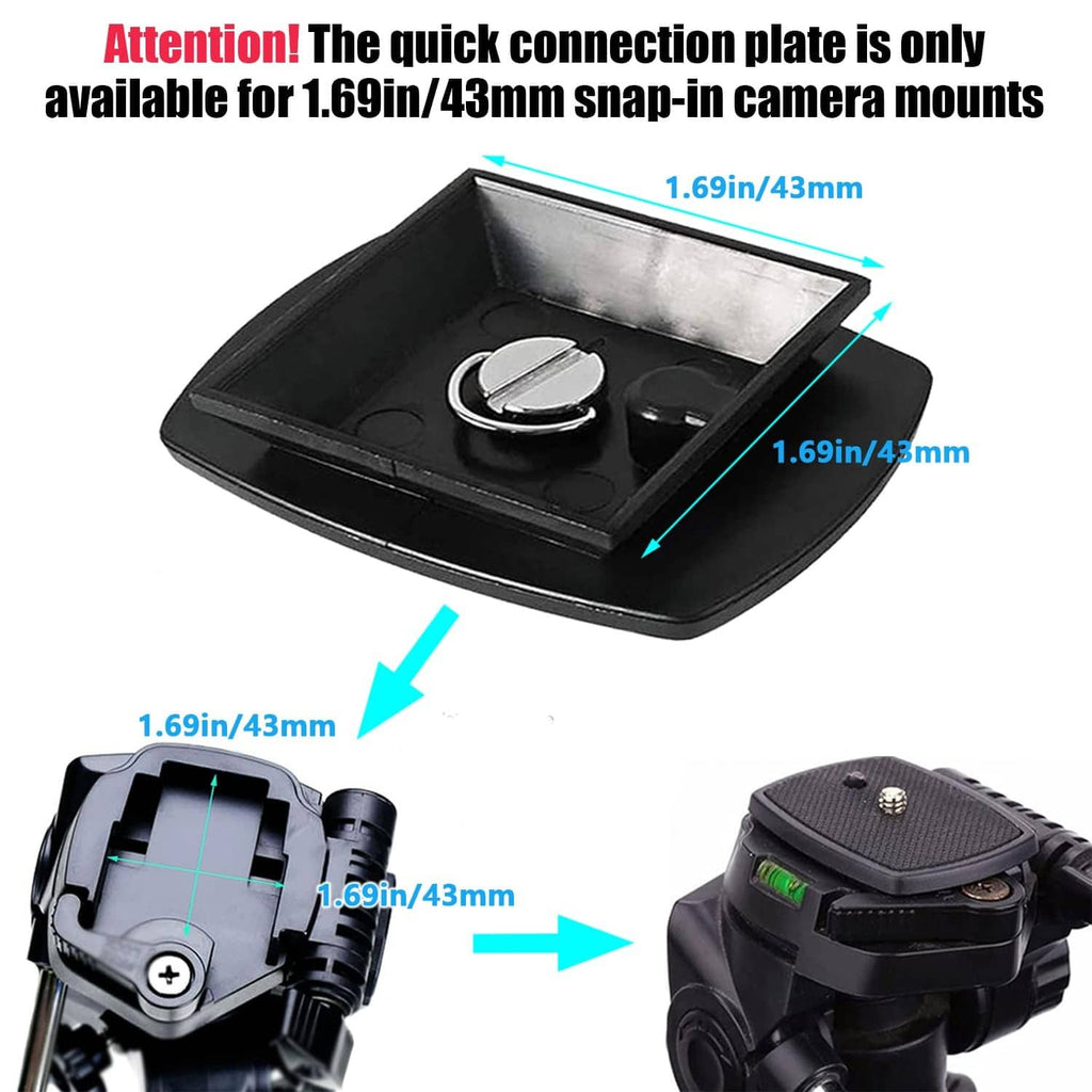Quick release plate set, black snap-in tray with metal center latch detail