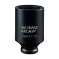 Black 1/2-inch drive deep impact socket with 1-11/16 size marking on side
