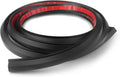 Black windshield wire hider strip, coiled for concealed cable routing