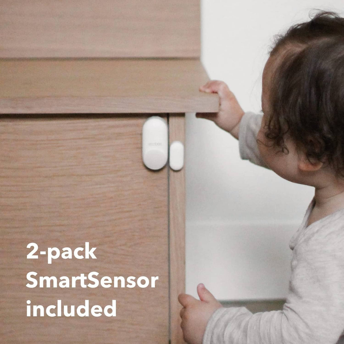 White SmartSensor door/window sensor, 2-pack with slim design