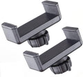 Replacement ring light phone holder clamp, two-piece set with dark gray grips