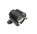 Black cylindrical reverse buzzer with mounting bracket and two spade terminals