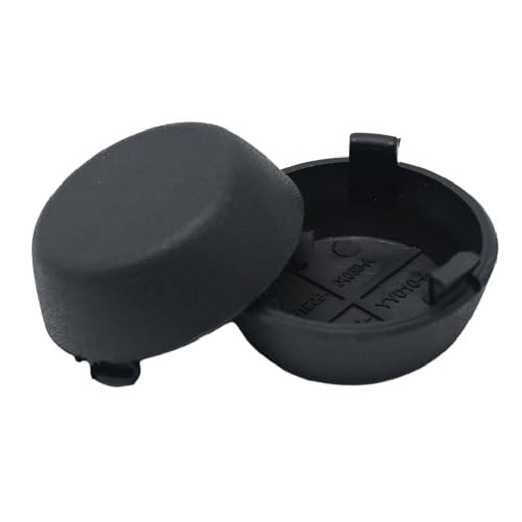 Rear bumper dome cap pair, open inner side visible on one cap
