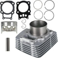 Motorcycle cylinder top-end rebuild kit with aluminum cylinder, piston, gaskets and rings