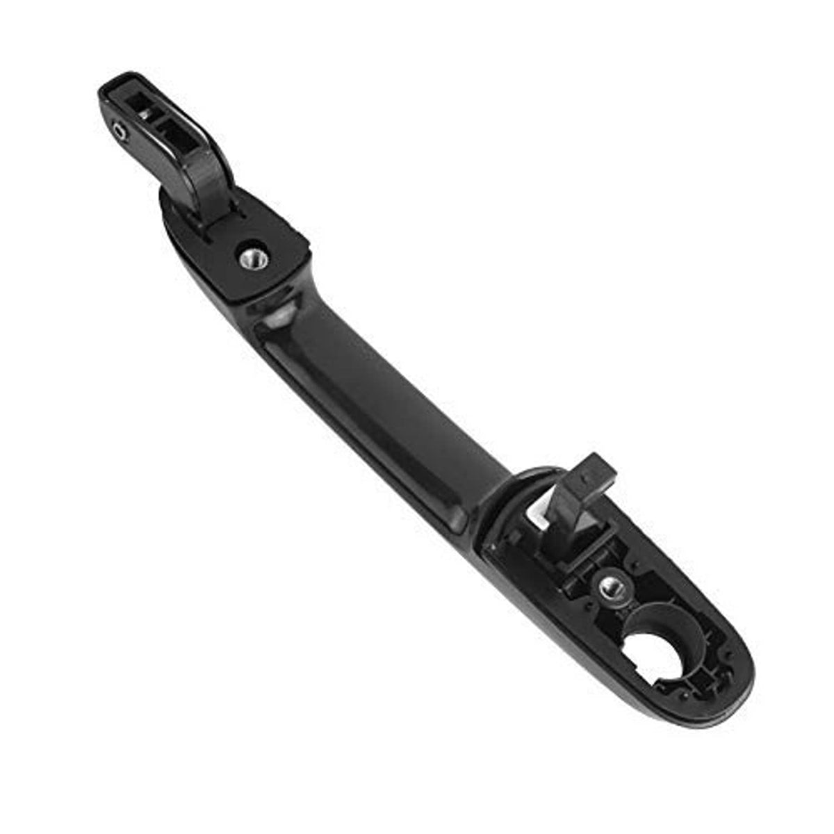 Front passenger exterior door handle underside with mounting bracket and cutouts