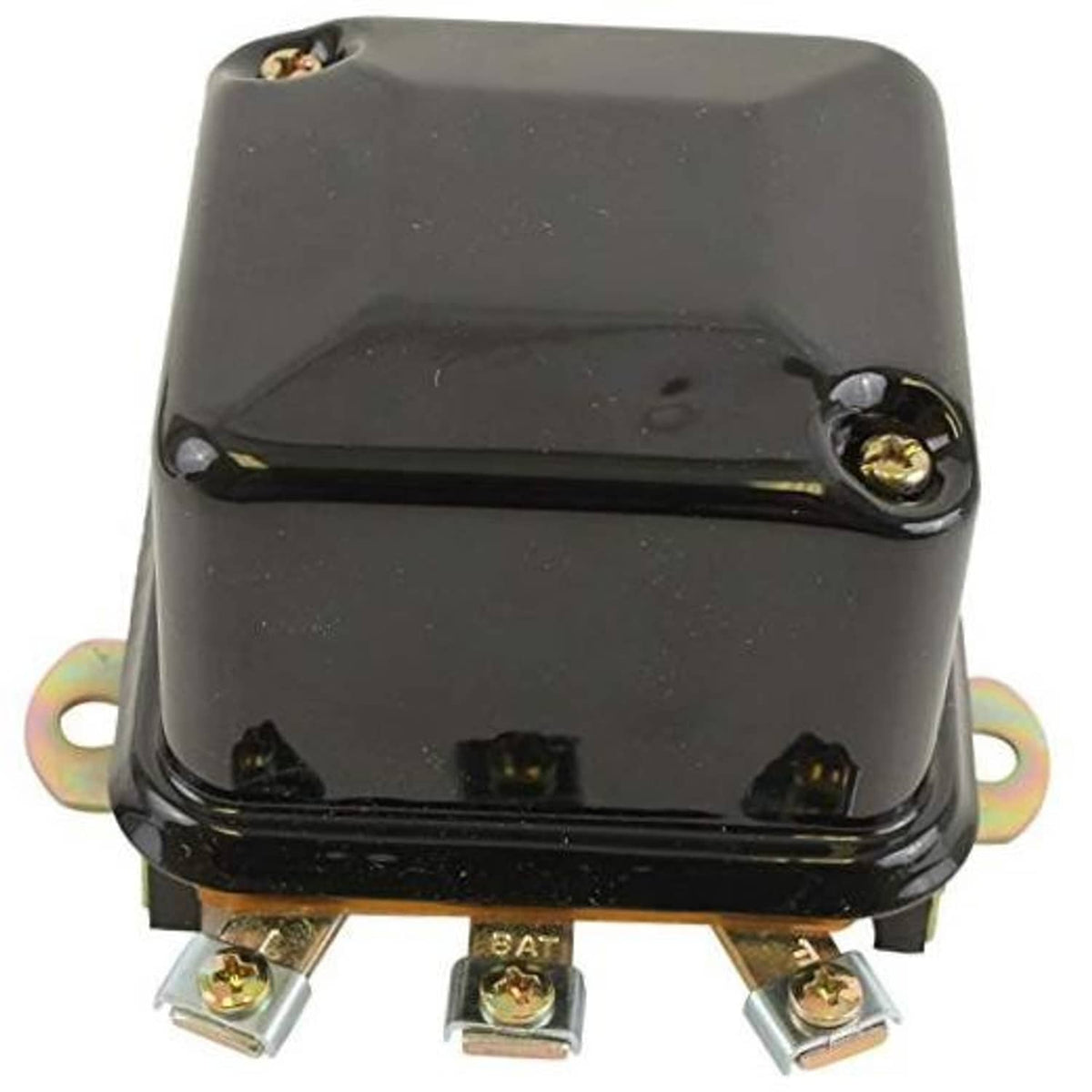 7.0V voltage regulator with black plastic housing and four mounting terminals