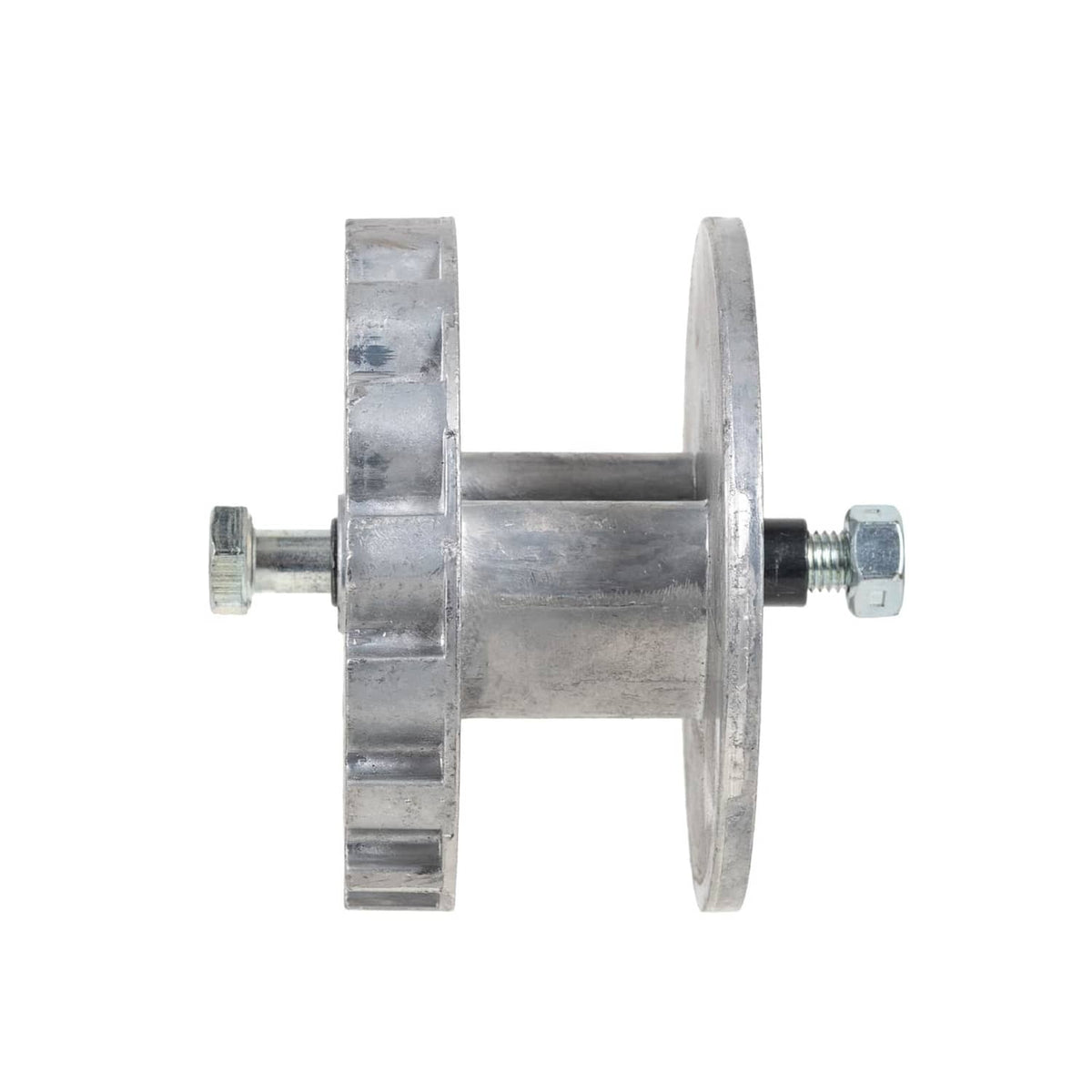 Metal cable puller ratchet wheel assembly with threaded rod and hex bolts
