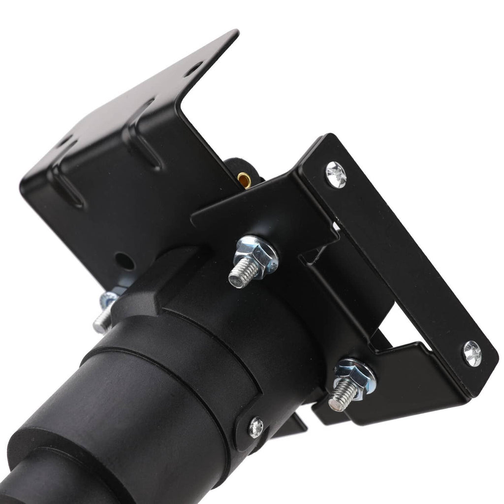 7-way trailer wiring harness with black molded connector and mounting bracket