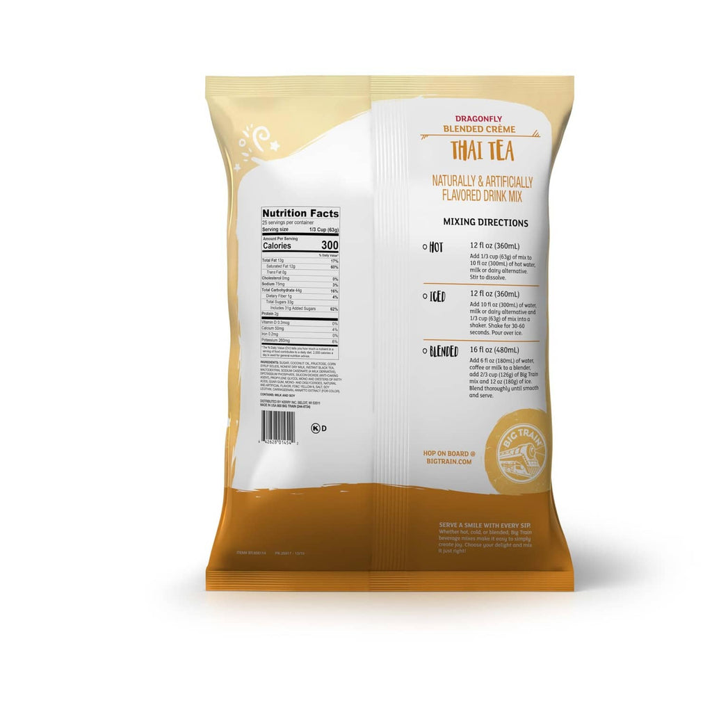 Big Train Dragonfly Thai Tea blended crème mix bag