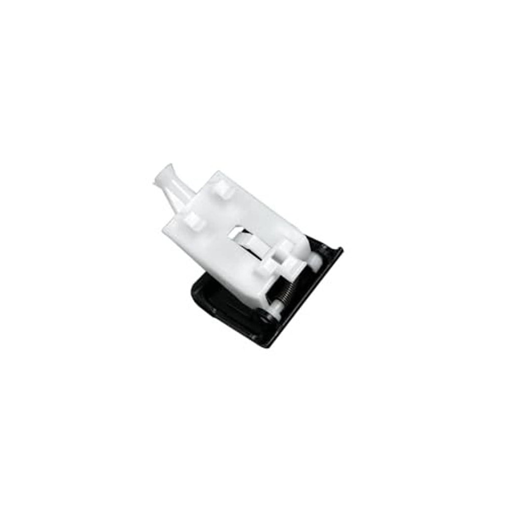 Hood release latch handle underside with white clips and black housing