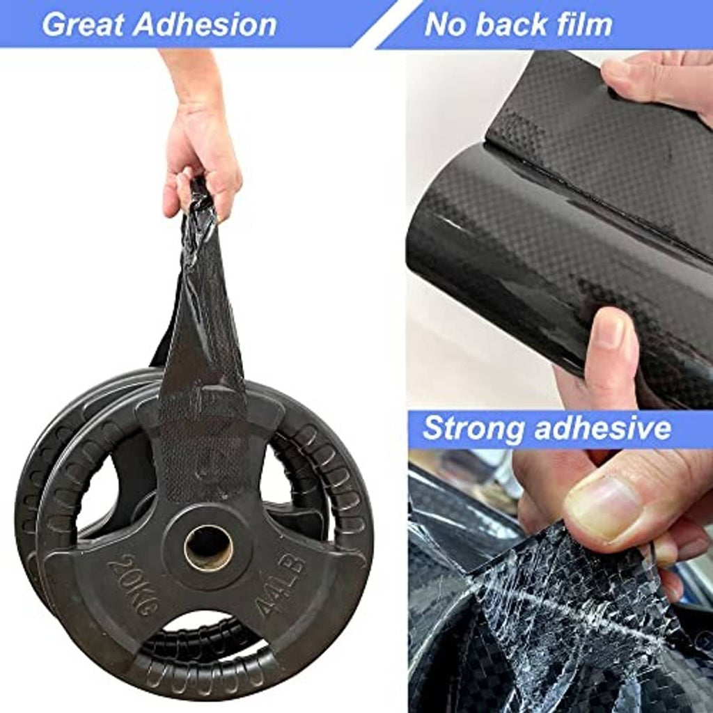 Black strong-adhesive underbelly repair tape sheet, molded woven surface, no back film