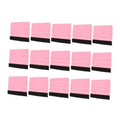 15-pack pink vinyl squeegees with black felt edge, shown in grid layout