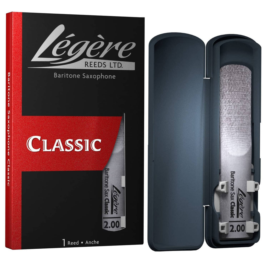 Legere baritone saxophone synthetic reed strength 2.00 with carry case and box